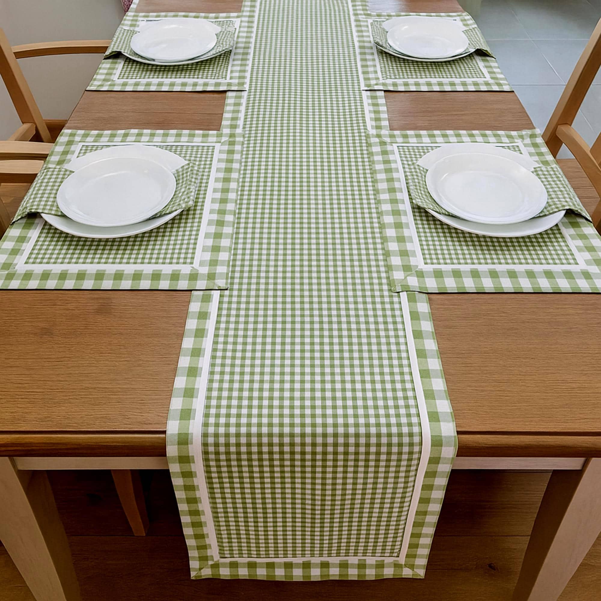 EHOMERY Runner da Tavola Country, Runner da Tavolo E Grigio Addensare Il Cervo a Doppio Strato Runner da Tavola Cotton 33x80CM
