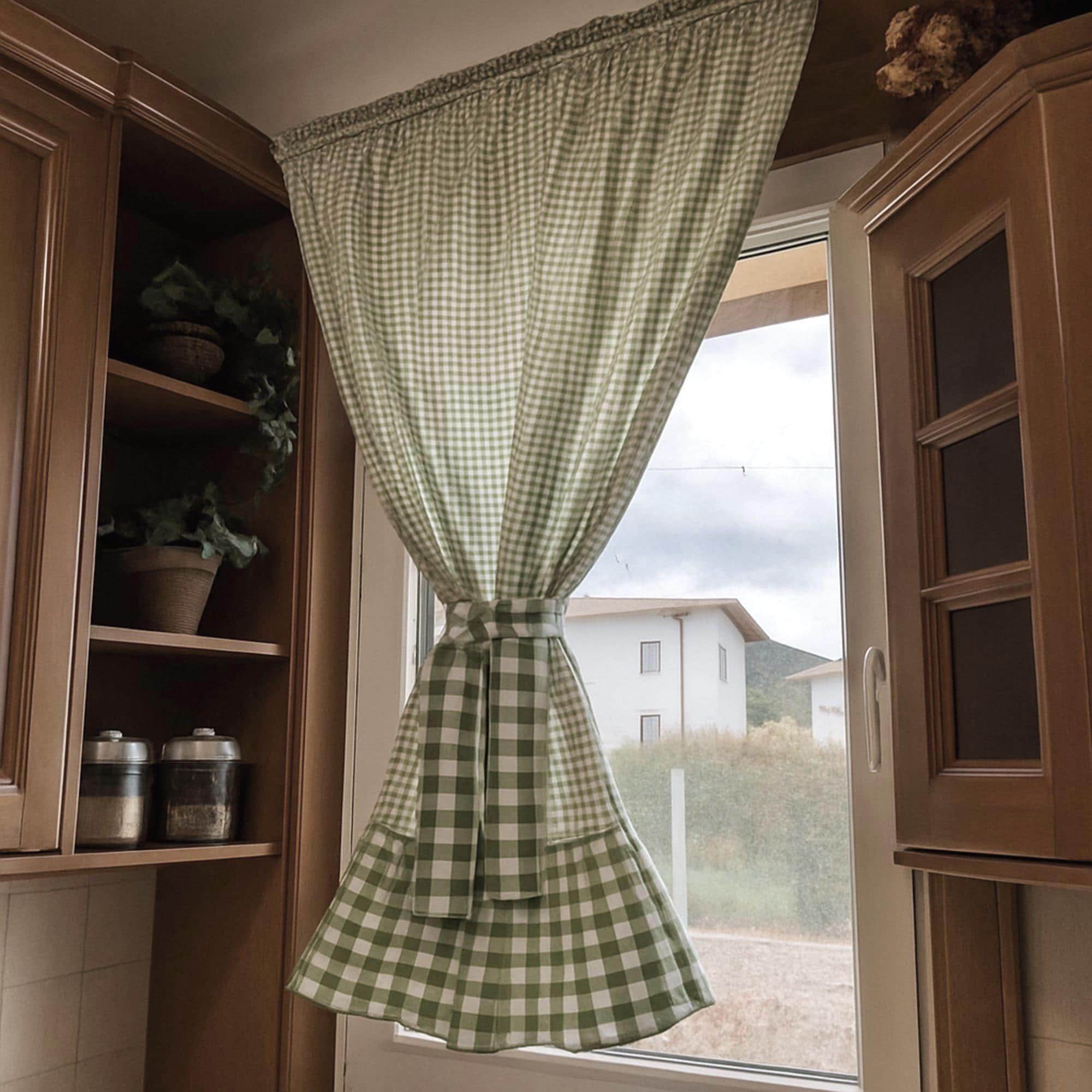 GELISURE Tende da Cucina Moderne, mantovane per finestre, Tende in Tulle Bianco, Semi-ombreggiatura e divisorio Decorativo, per Balcone, Sala da Pranzo, Camera da Letto, Tenda per Porte, 1