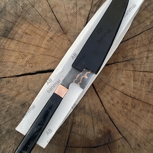 Kitchen and dining knife, Turquoise chef knife, gift for mother, father day gift, Birthday gift, Copper Damascus steel, Gift for him wedding