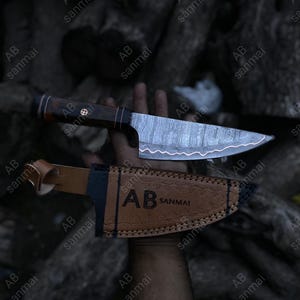 Custom Made ,Handmade, Kitchen and dining Knife, Damascus steel copper Cu Mai knife, Birthday Gift, Mother, Anniversary Gift, Gift For her