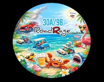 LIMITED EDITION THEME** 30A/98 Road Rage Sticker