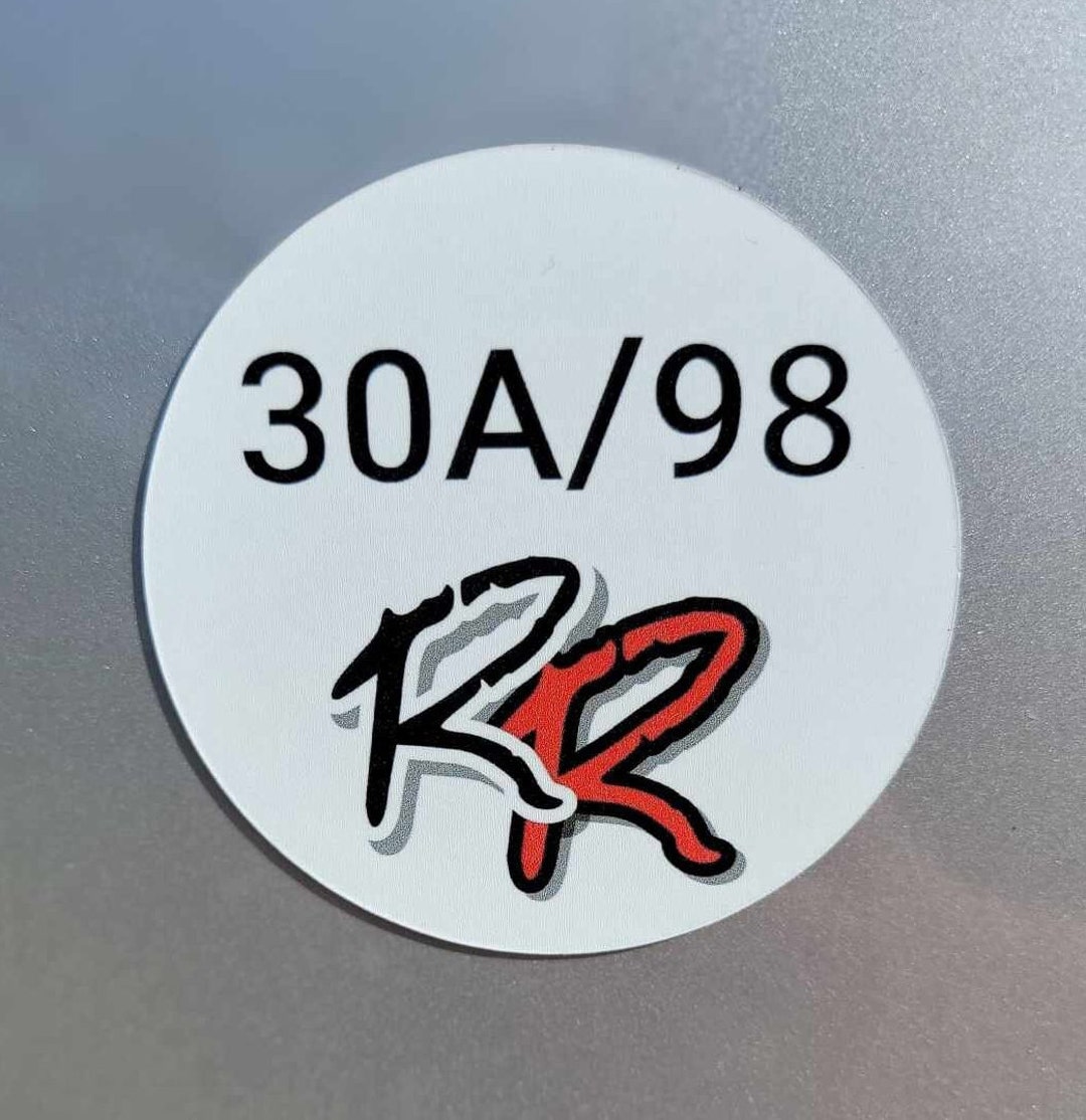 30A/98 Road Rage Car Magnet - White/red - Etsy