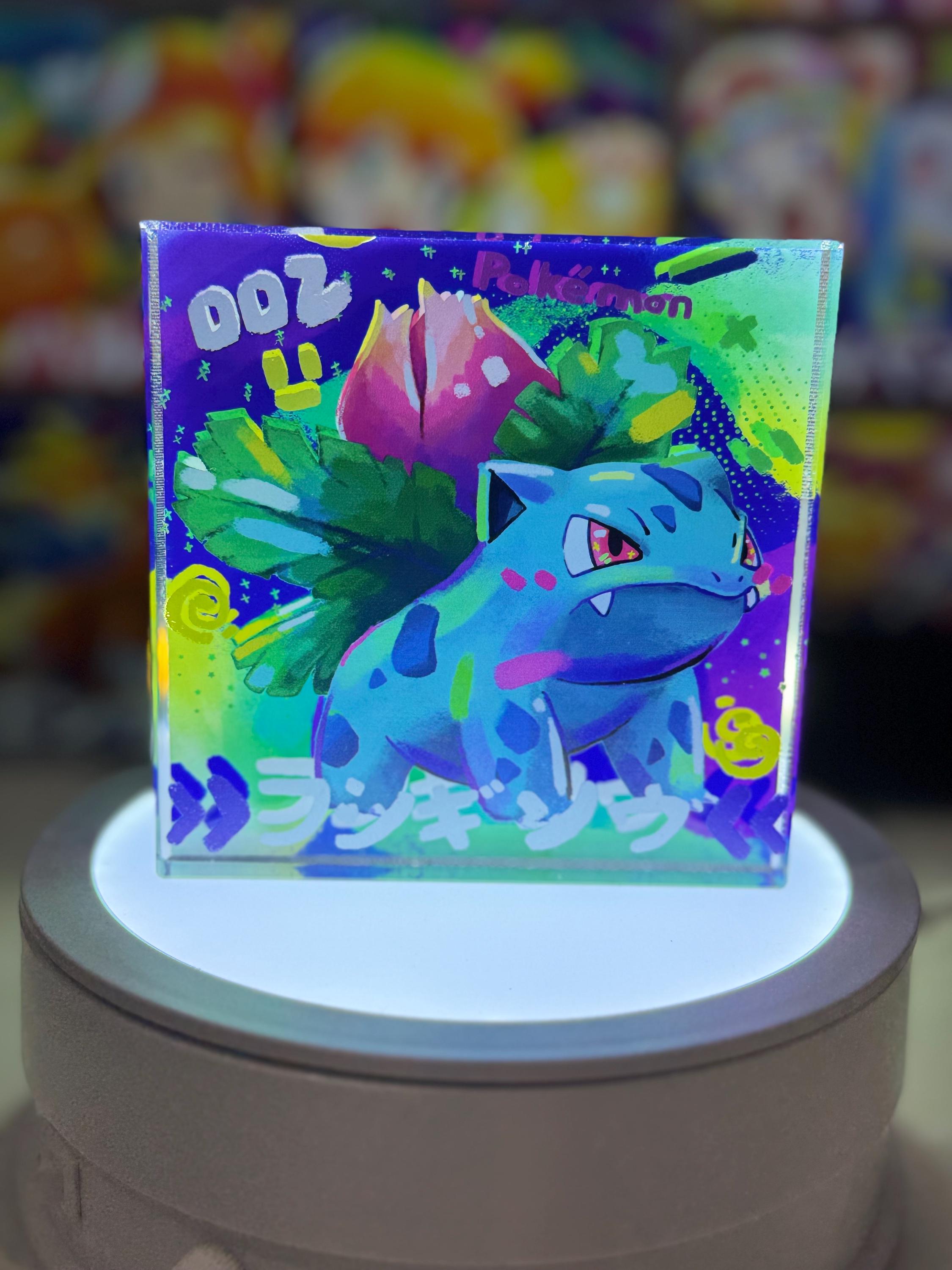 Bulbasaur Evolution Chain Custommade Pokemon Crystal Acrylic Block ...