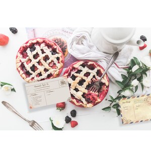 Baking and Cooking Digital Recipe Cards, Instant Download, Minimalistic and Antique Cooking