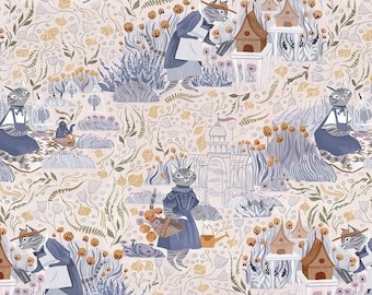 Cottage Grove Beekeepers By Rae Ritchie, Beekeepers Dear Stella Cotton Fabric, Cat Fabric, 100% Cotton Fabric