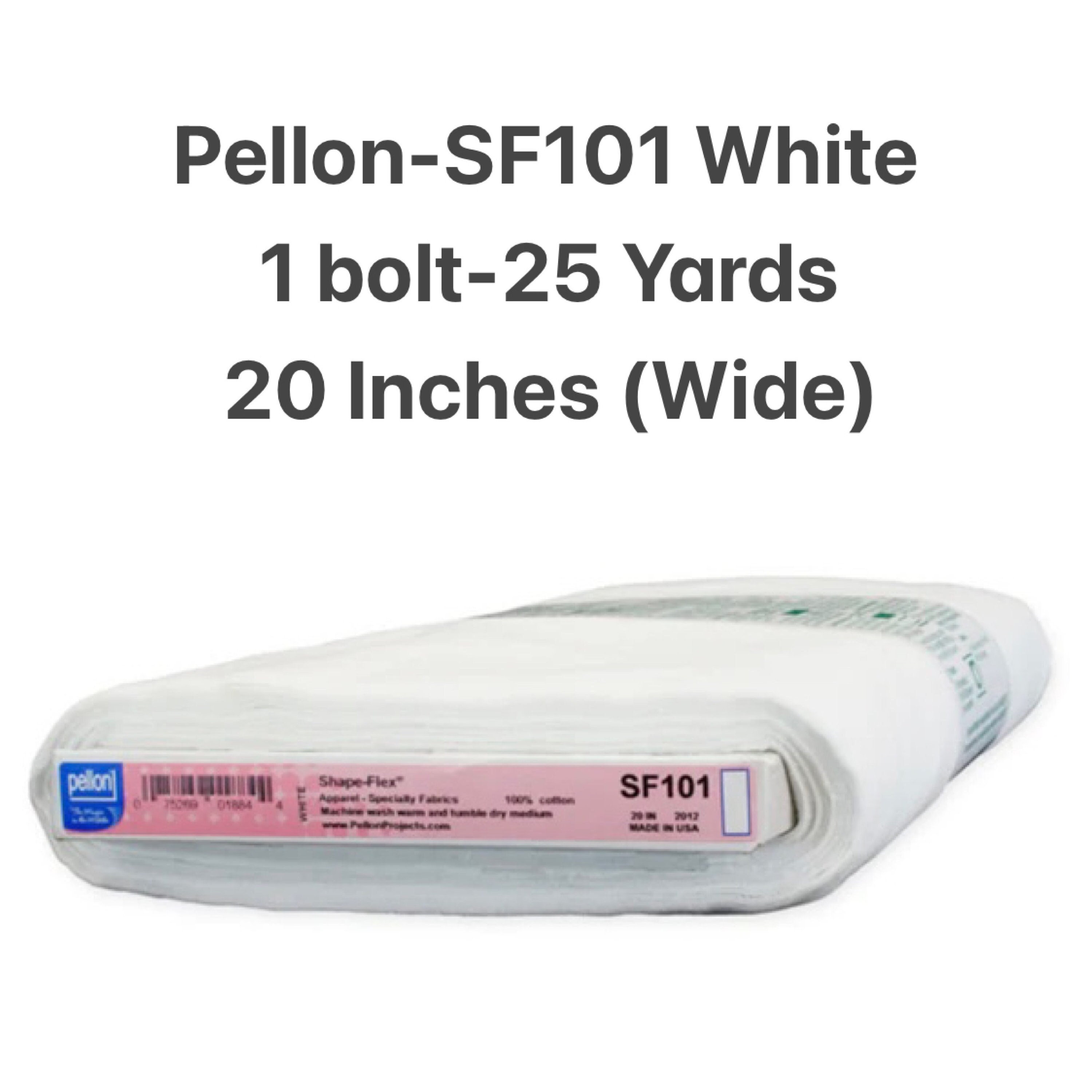 Pellon SF101 Shape-Flex® Cotton Woven Fusible Interfacing 20 x 10 yards  Bolt White : : Home
