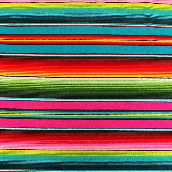 Elizabeths Studio Fabric ES263 Fuschia Fiesta Serape Stripe,  Fiesta Mexican Sombrero Stripe, 100% Cotton Fabric