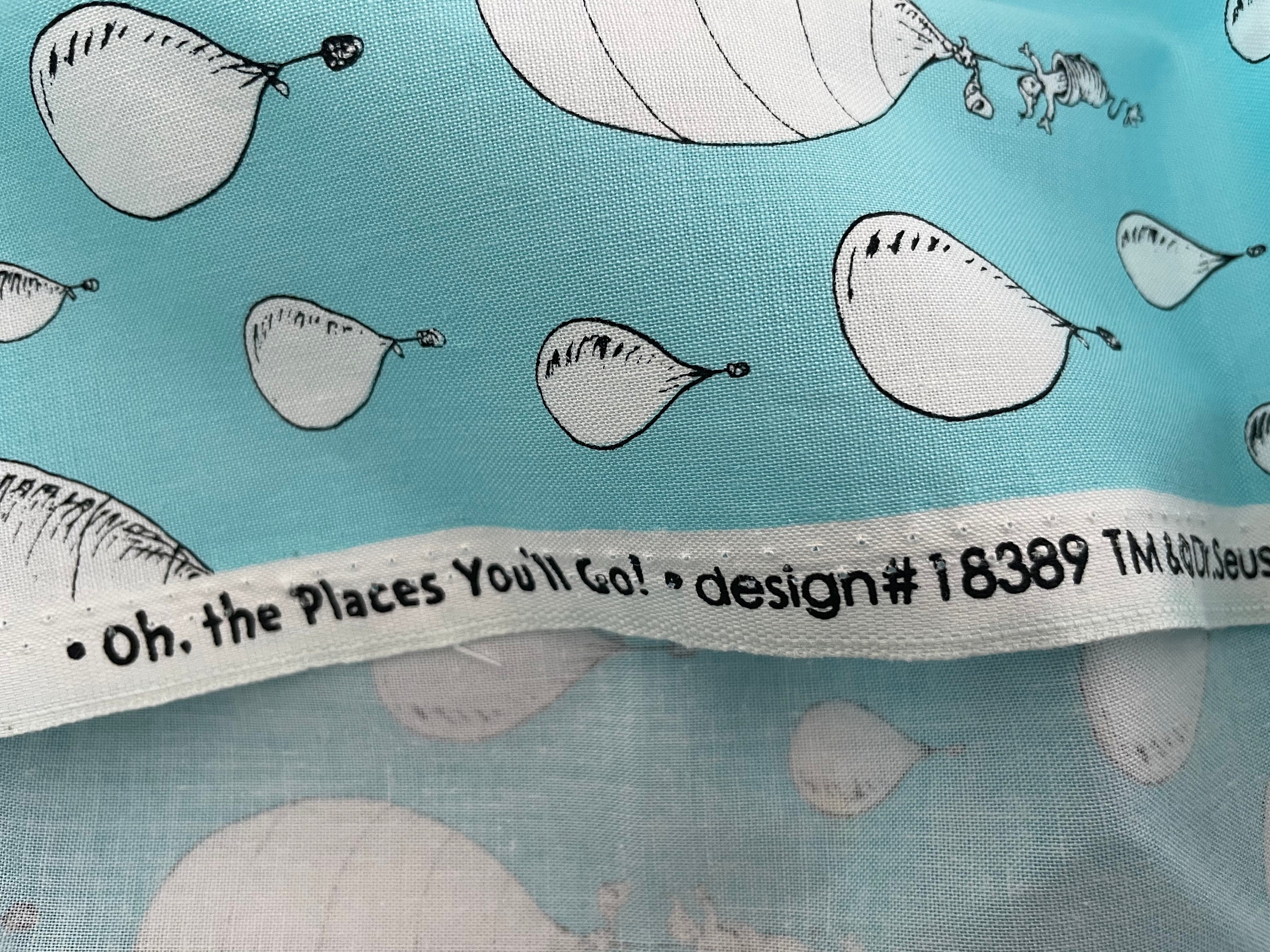 Oh the Places Youll Go Dr.seuss Fabric Hot Air Balloons on - Etsy