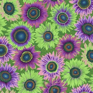 Kaffe Fassett Collective, Van Gogh Green Fabric by Philip Jacobs, 100% Cotton Fabric, Quilting Fabric