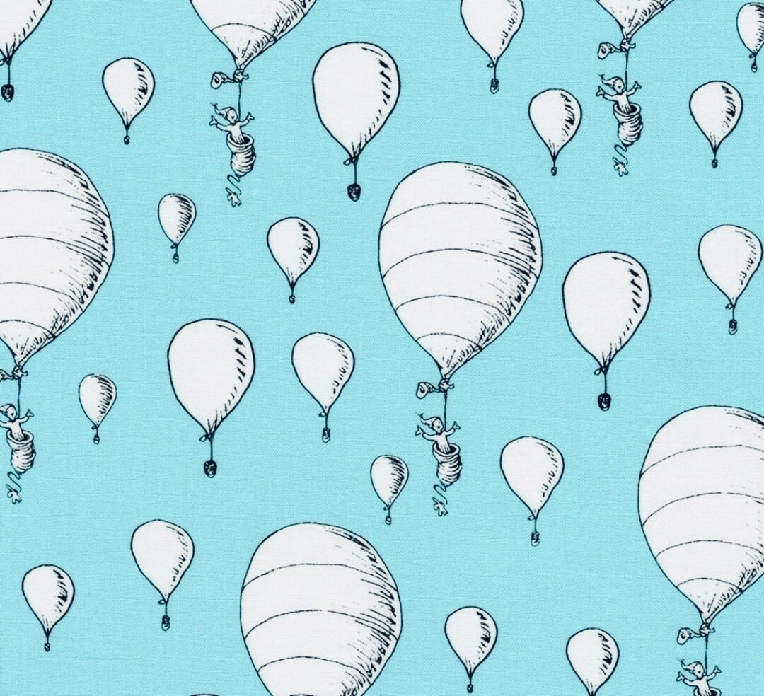 Oh the Places Youll Go Dr.seuss Fabric Hot Air Balloons on - Etsy