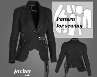 Women Blazer Sewing Pattern PDF | Tailored Structured Jacket XS-XXL | Instant Download