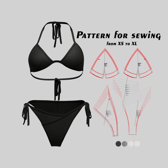 Pattern for Sewing a Two-Piece Swimsuit