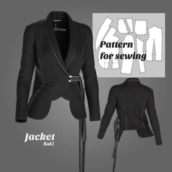 Women Blazer Sewing Pattern PDF | Tailored Structured Jacket XS-XXL | Instant Download