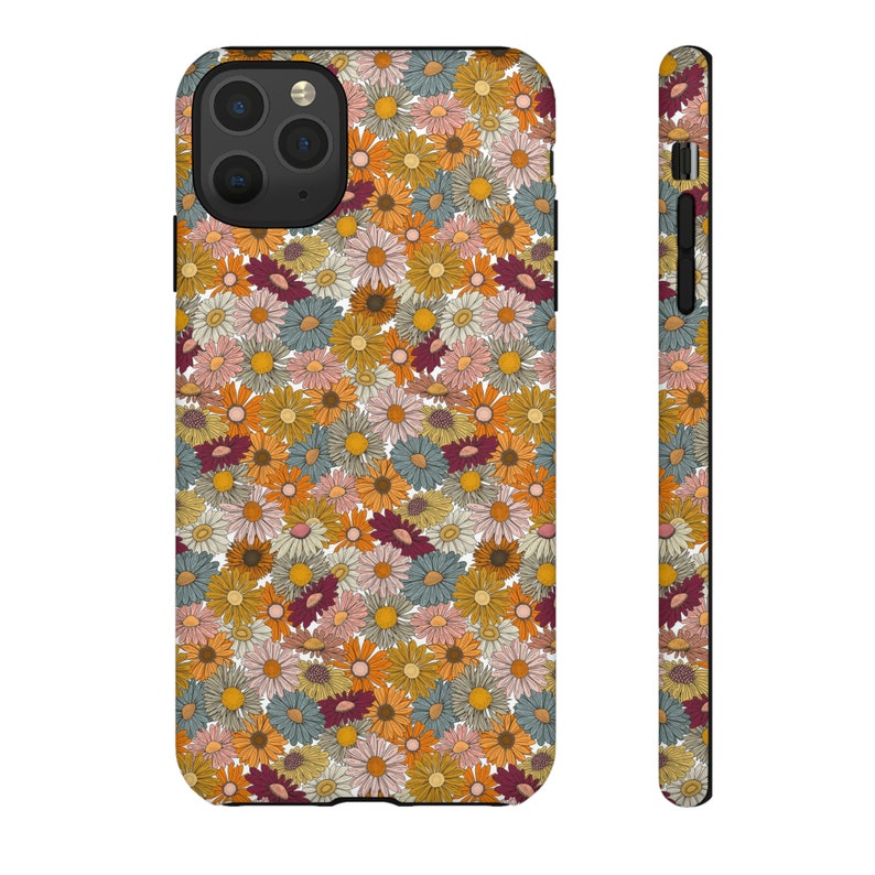 Retro Flower Phone Case, Cute Floral and Aesthetic Hard Phone Case for
