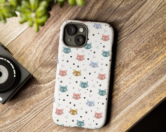 Cute Catlover Phone Case, Cat Phone case, Hard Phone Case For iPhone 14 15,  Pixel,  Samsung 21 22 23