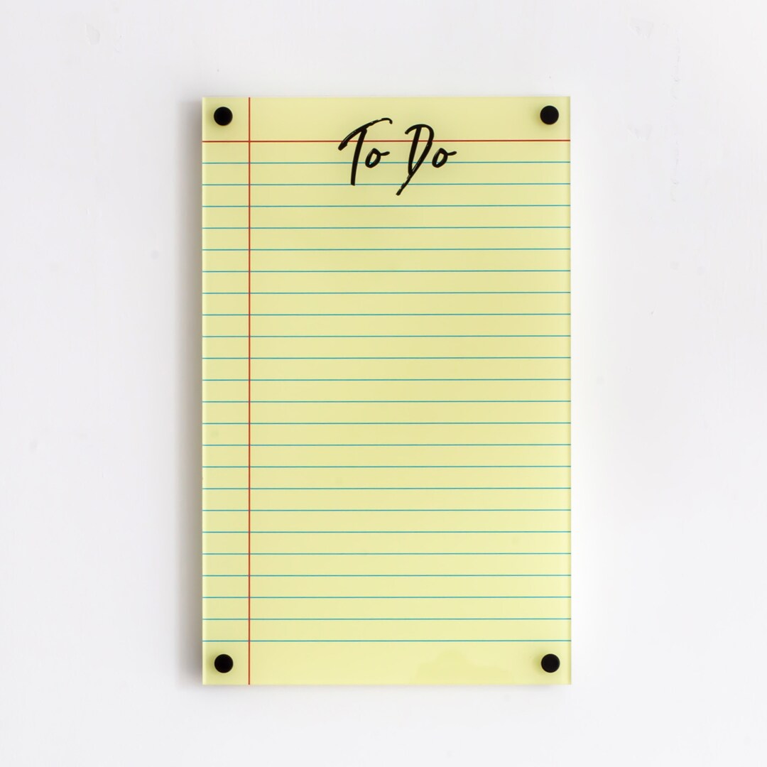 Acrylic to Do List for Wall, Dry Erase to Do Board, Office, Kitchen or Mudroom Wall Decor