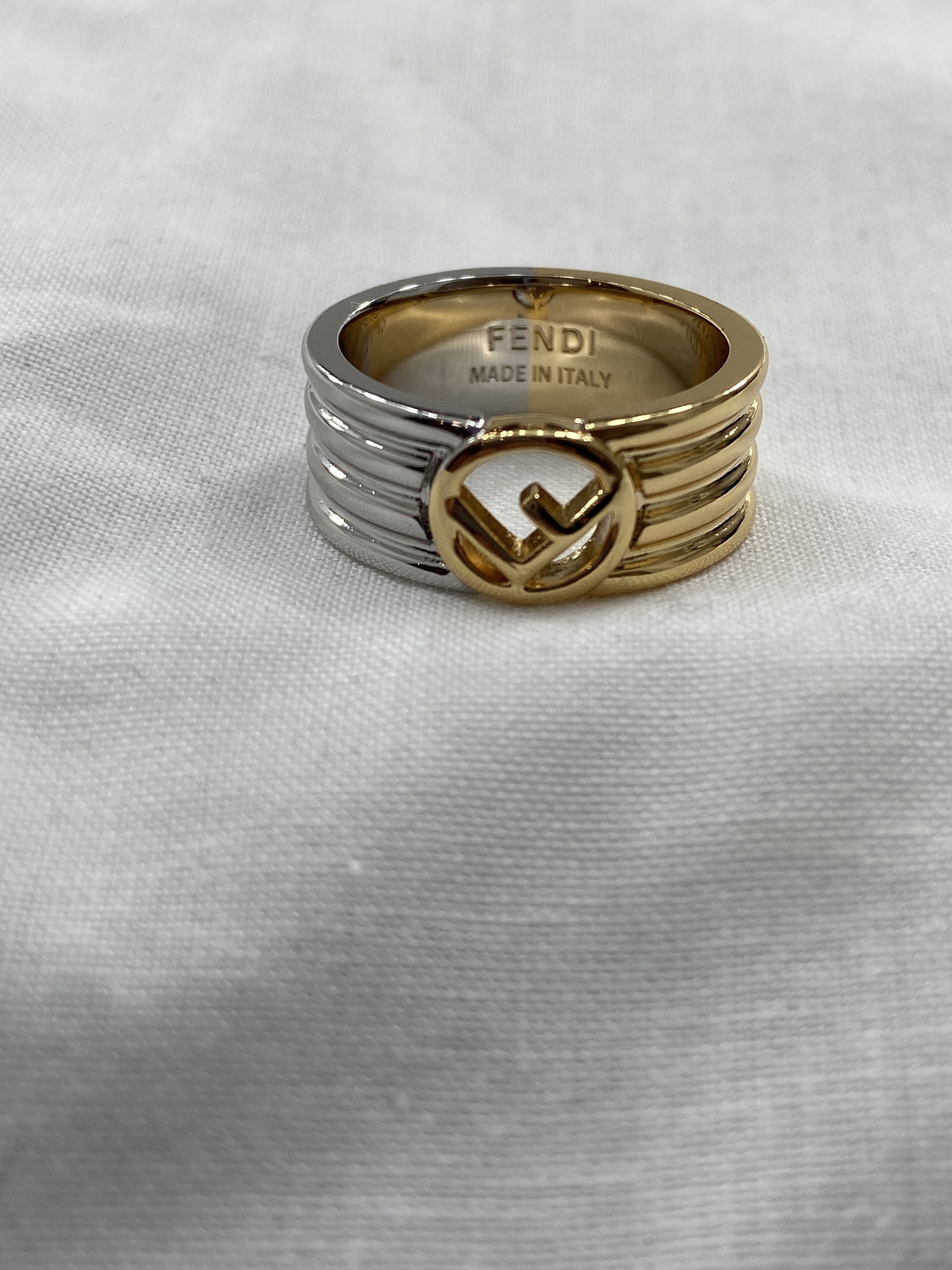 Fendi gold and silver ring Clearance