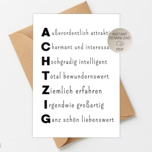 Druckvorlage lustige Karte zum 80. Geburtstag Geburtstagskarte mit witzigen Sprüchen Grußkarte Geschenk zum Ausdrucken Download PDF Datei