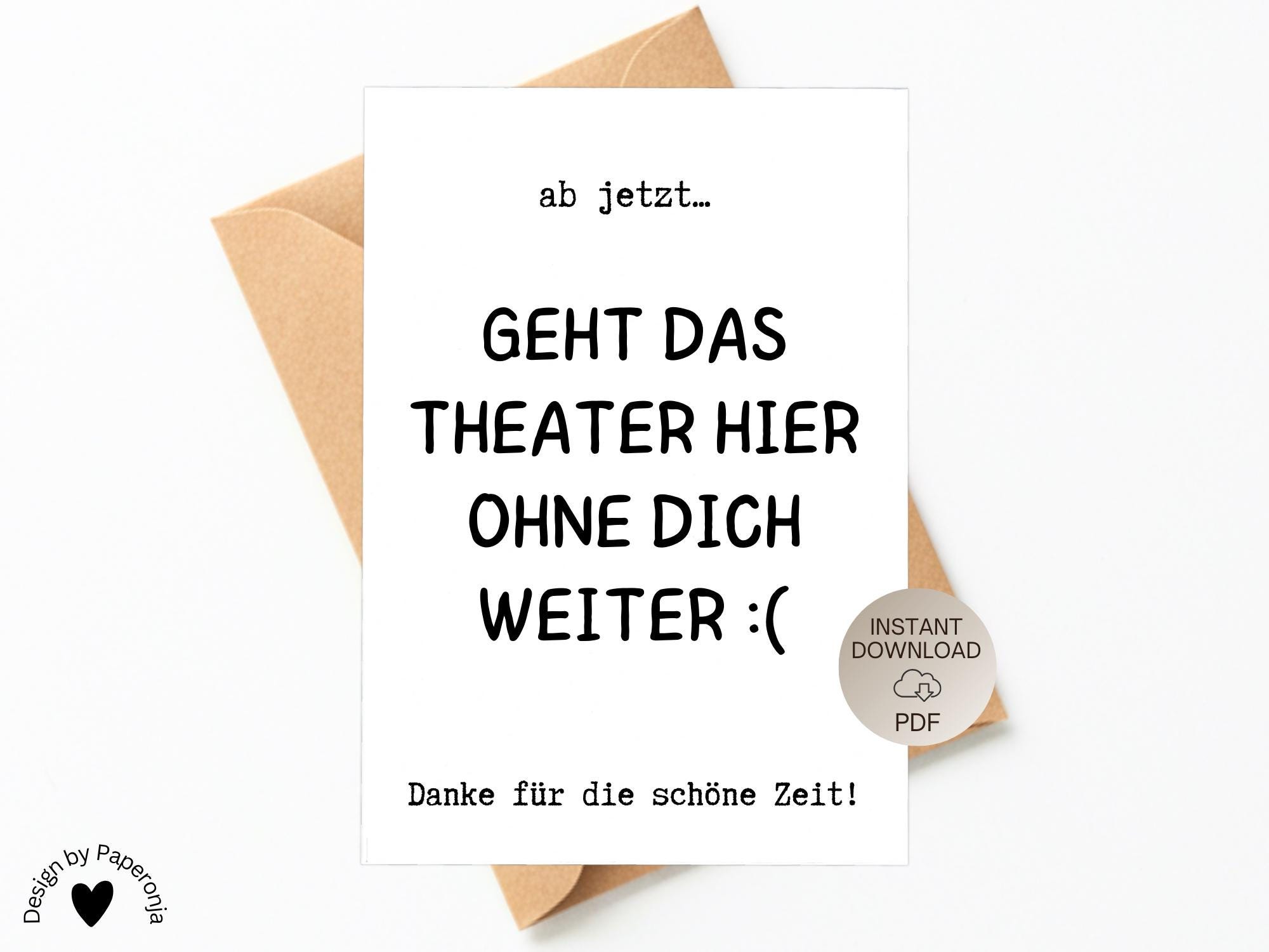Lustige Abschiedskarte Für Kollegen – Humorvoll, 20x14 Cm, Mit Umschlag, Für Männer & Frauen