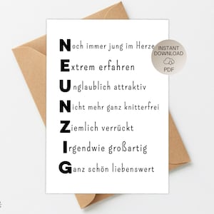 PDF Druckvorlage lustige Karte zum 90. Geburtstag, Geburtstagskarte mit witzigem Spruch, Grußkarte Geschenk zum Ausdrucken Download PDF