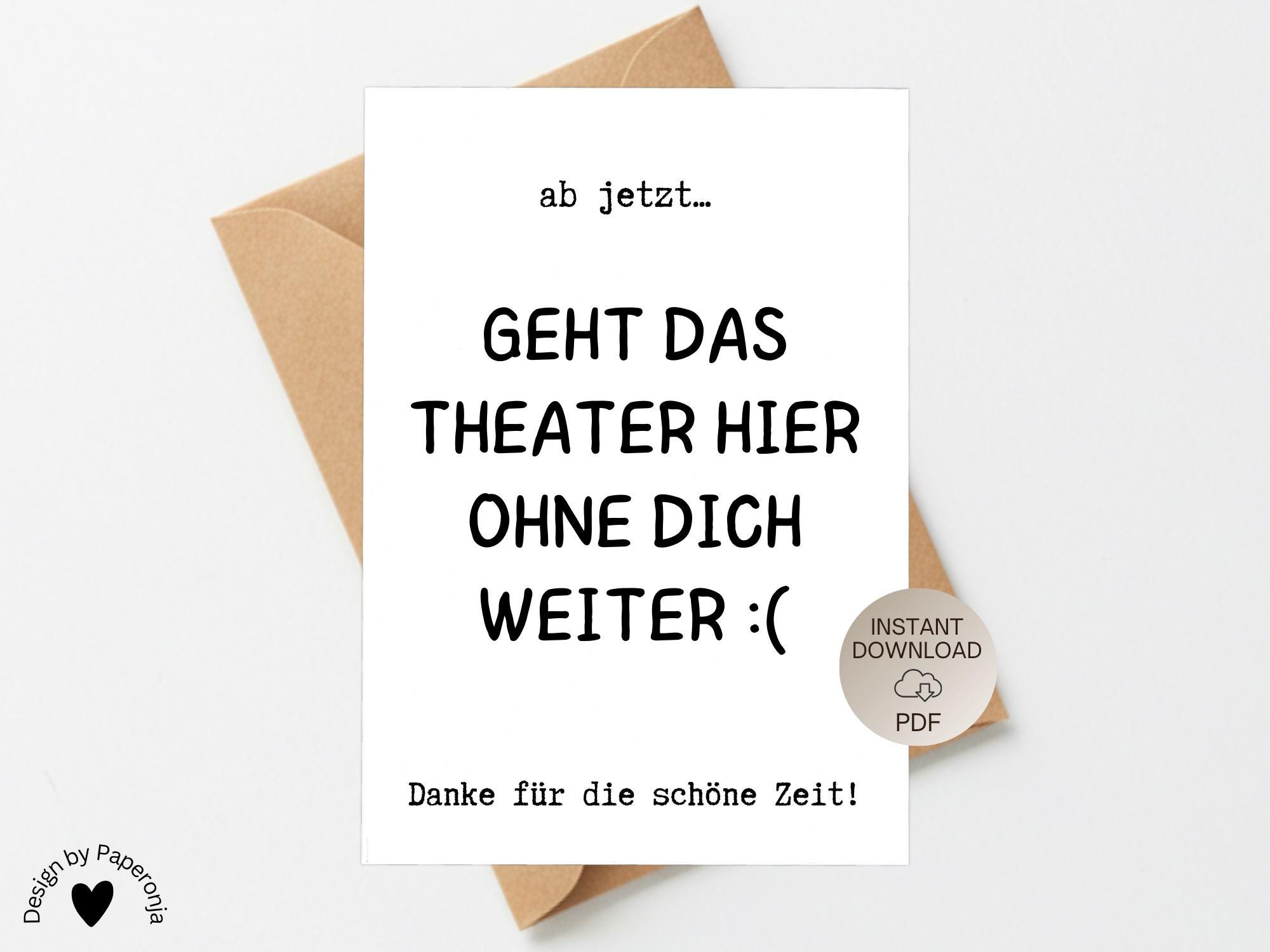 Lustige Abschiedskarte Für Kollegen – Humorvoll, Produktbild-Vorschau 9