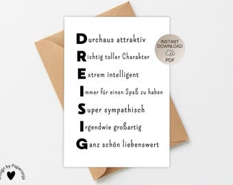 PDF Printable Funny 30th Birthday Card with Witty Sayings - Birthday Gift, Greeting Card, Gift Idea