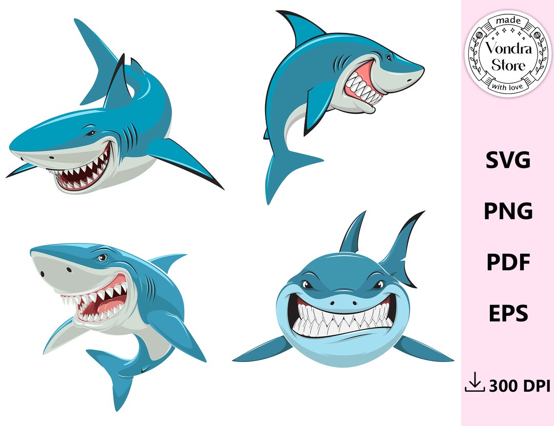 Shark SVG Shark Bundle SVG Shark Week SVG Bundle Shark - Etsy