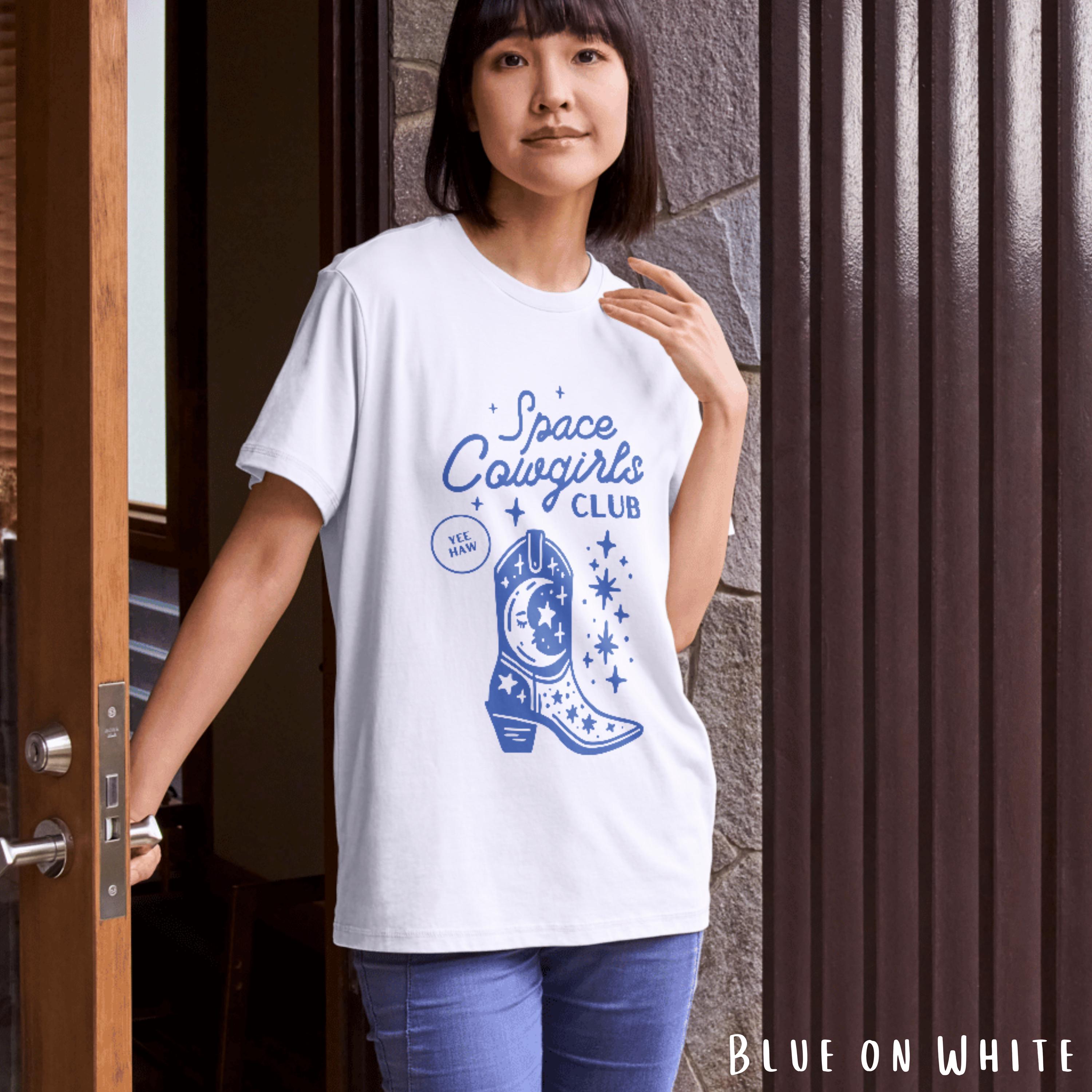Space Cowgirls Club T-Shirt – Yee Haw Meets the Cosmos – Unisex Comfort Colors Shirt