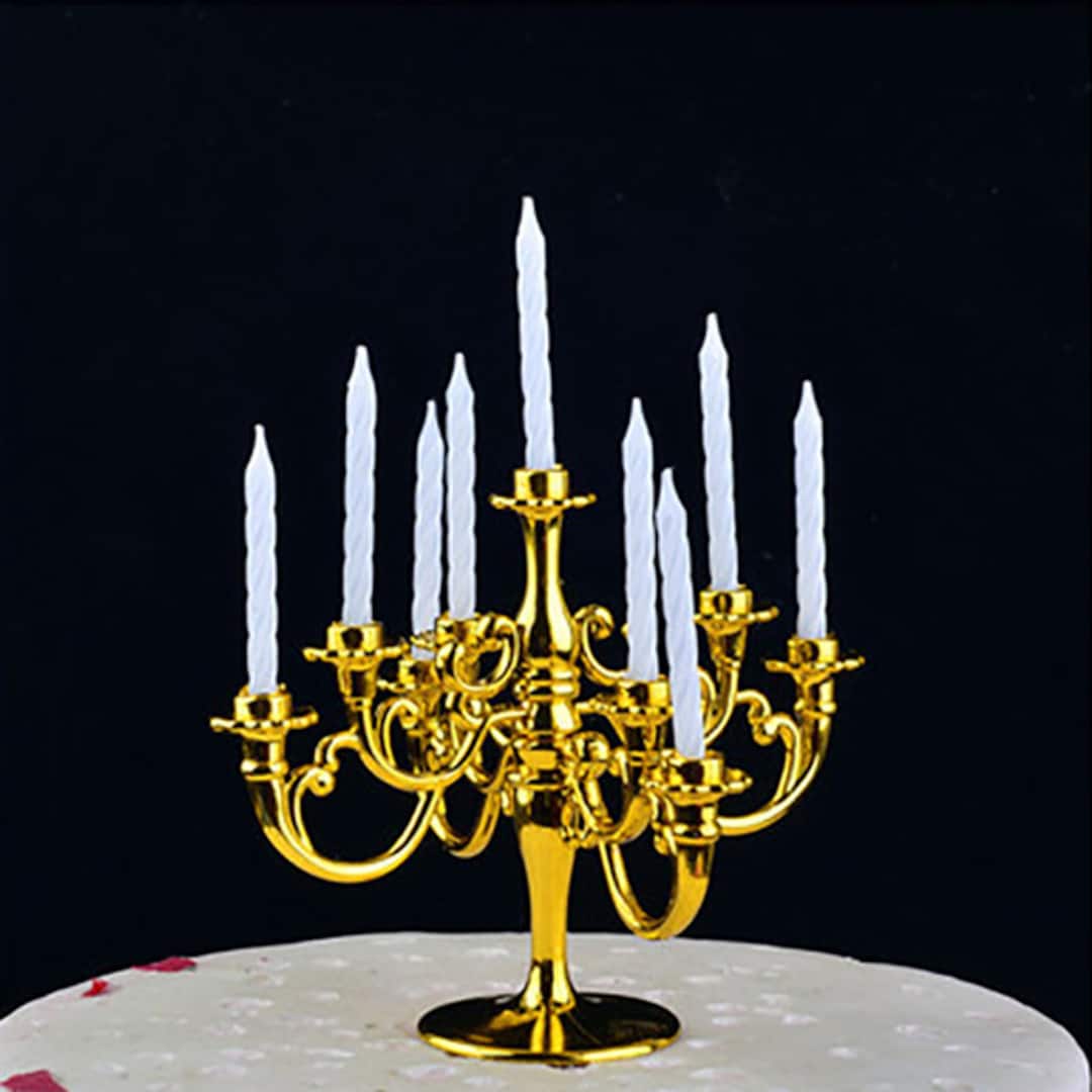 Party Birthday Cake Candle Holders Toppers Decoration Etsy