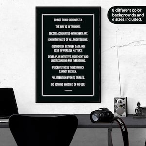 The Way is in Training – Miyamoto Musashi Quote | 21 Rules of Life | Samurai Code | Zen Wall Art | Printable Poster