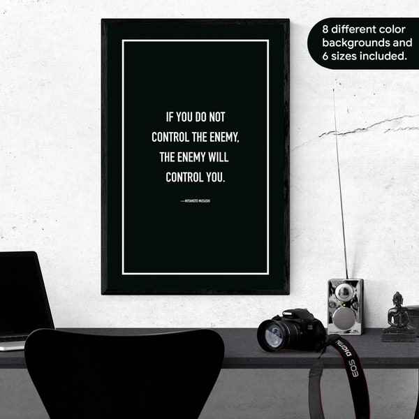 Quotes by Miyamoto Musashi | Inspirational | Motivational | Discipline | Empowerment | Warrior | Book of Five Rings | Printable Wall Art