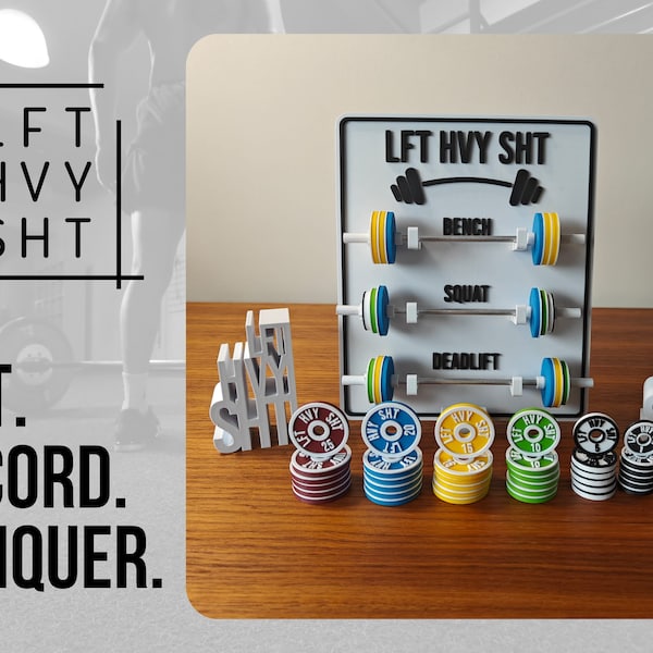 Weightlifting Personal Tracking Board Etsy