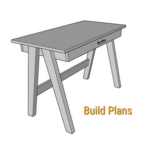 Writing Desk with Angled Legs - Build Plans