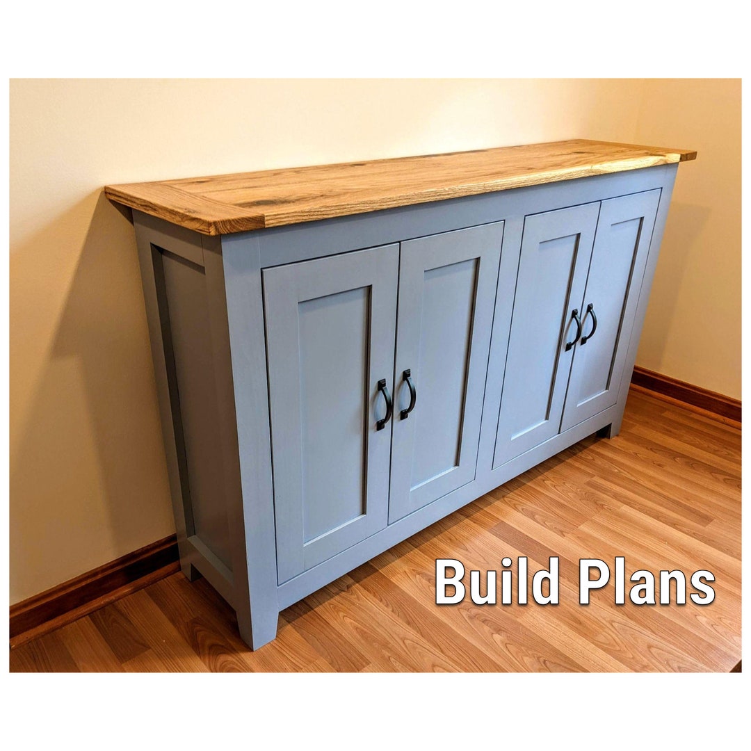 Shaker style Sideboard Cabinet Build Plans Etsy