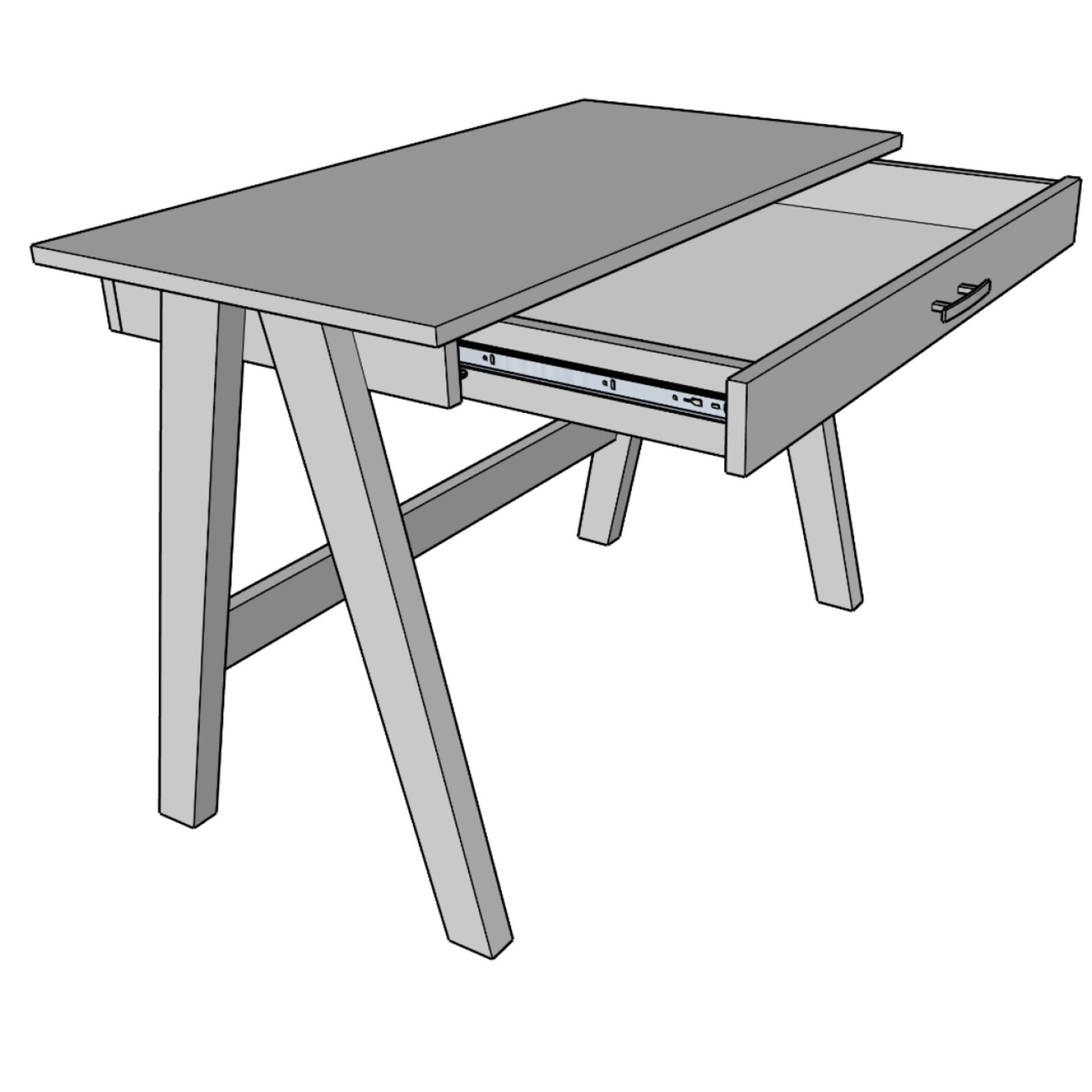 Writing Desk With Angled Legs Build Plans Etsy