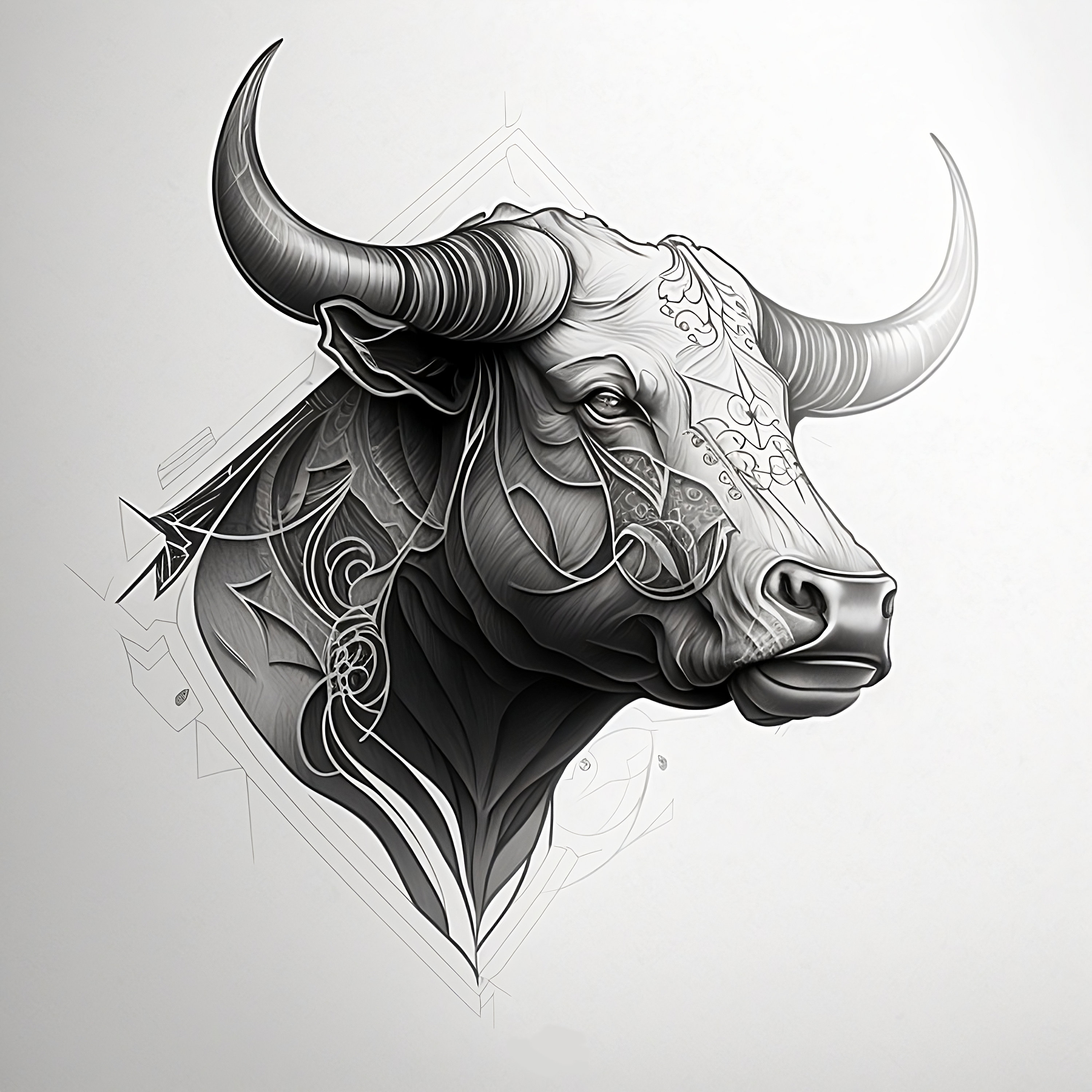 Bull Head Tattoos Designs