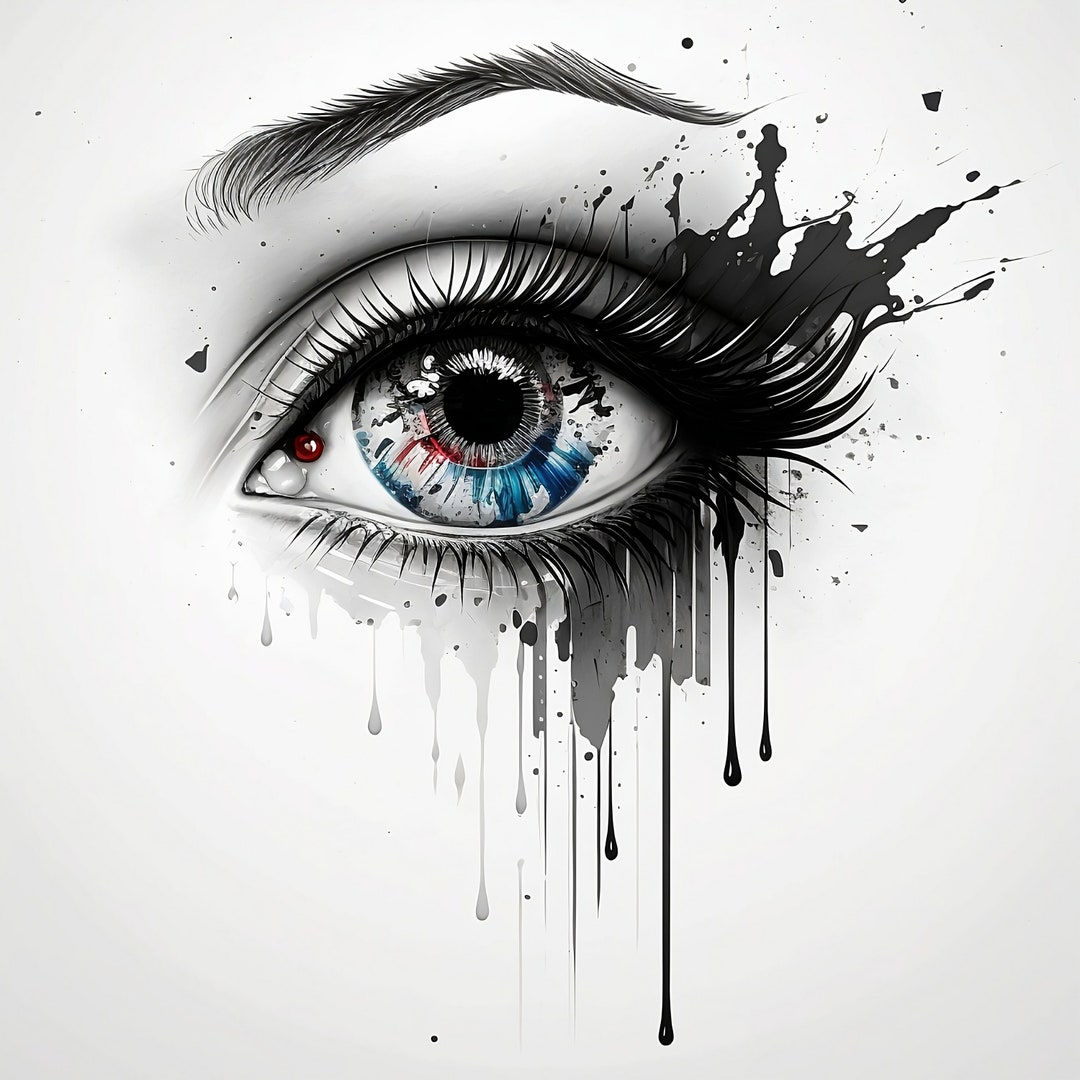 Eye Tattoo Design White Background PNG File Download High Resolution Etsy
