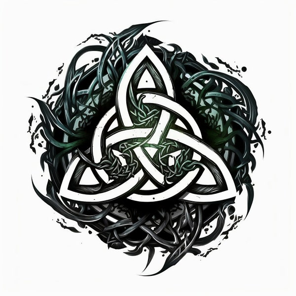 Celtic Symbol Tattoo Design - White background - PNG File Download High Resolution