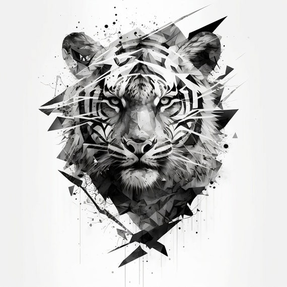 Roaring tiger tattoo design, vintage engraved illustration Stock Vector  Image & Art - Alamy