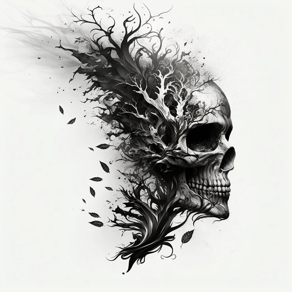 Lane Staley Skull Tattoo Design