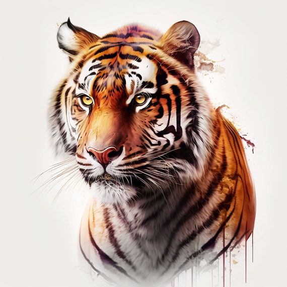 Tiger Tattoo Ink Art Wallpaper Stock Illustration - Illustration of animal,  circle: 271566089