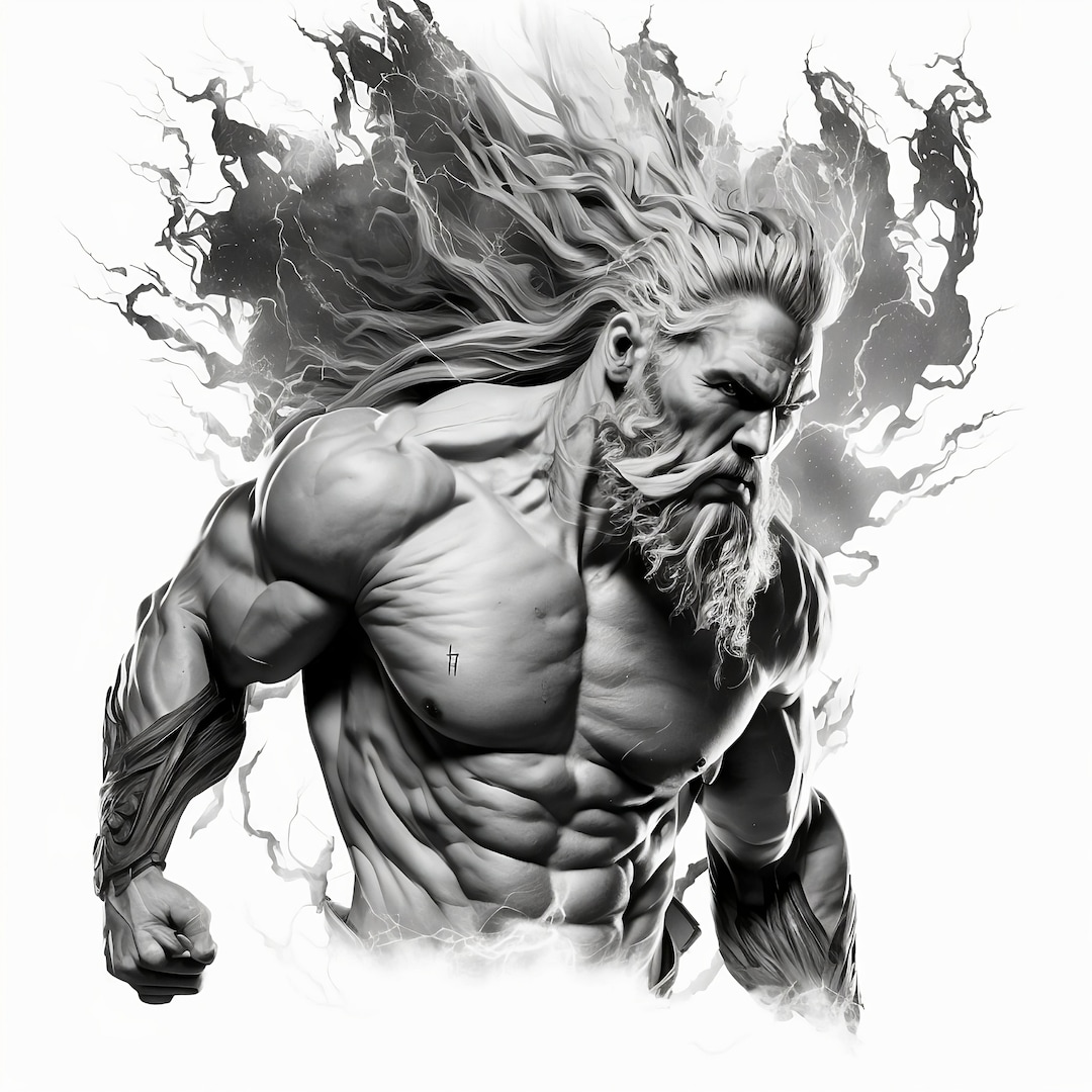 Hades Tattoo Design White Background PNG File Download 
