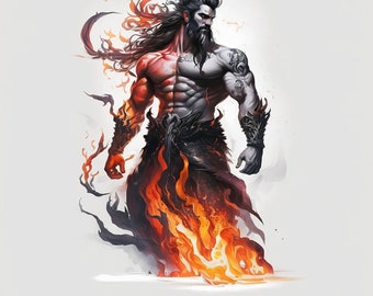 Hades Tattoo Design - White background - PNG File Download High Resolution