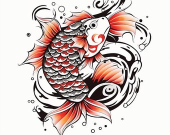 Samurai Tattoo Design White Background PNG File Download - Etsy