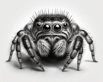 Buy Cute Jumping Spider Tattoo Design White Background PNG Online in India   Etsy