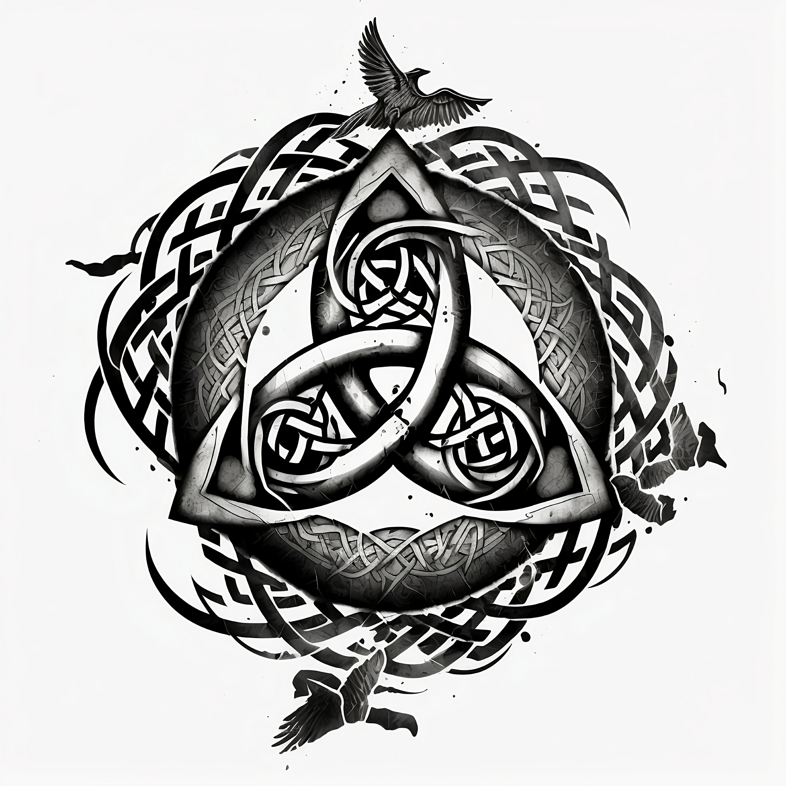 Celtic Symbol Tattoo Design White Background PNG File Download High Resolution Etsy