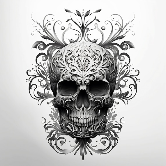 Skull Tattoo Combat Death Dishonor Stock Vector by ©eugeneharnam 495677516
