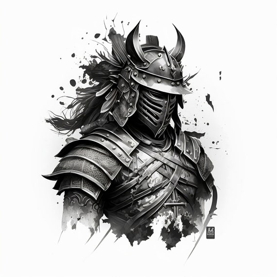 READY STOCK! SteadyINK 210*148mm Creative Artwork Ronin Samurai Tattoo  Sticker Half Arm Body Art Fashion Party Outdoor | Lazada