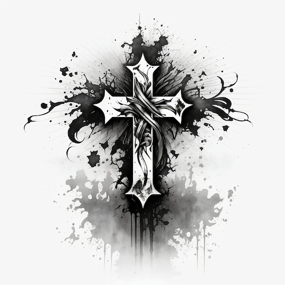 black and white crosses background