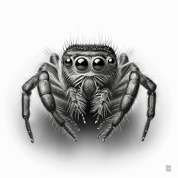 Realistic Watercolor Spider Drawing with Exotic Realism Stock Illustration  - Illustration of brown, painted: 301120477